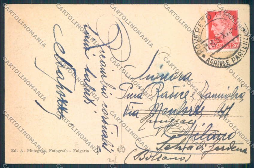 Trento Folgaria Foto cartolina ZB1064 – retro