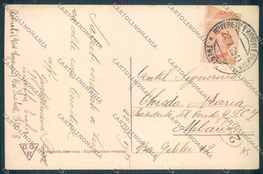 Trento Rovereto cartolina ZB1109 – retro