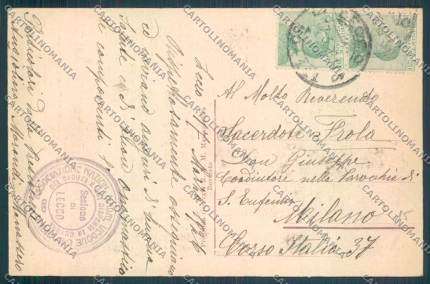 Trento Rovereto Campana cartolina ZB1115 – retro