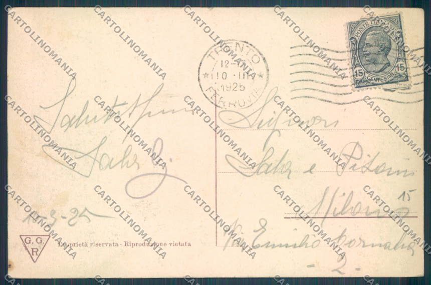 Trento Rovereto cartolina ZB1123 – retro