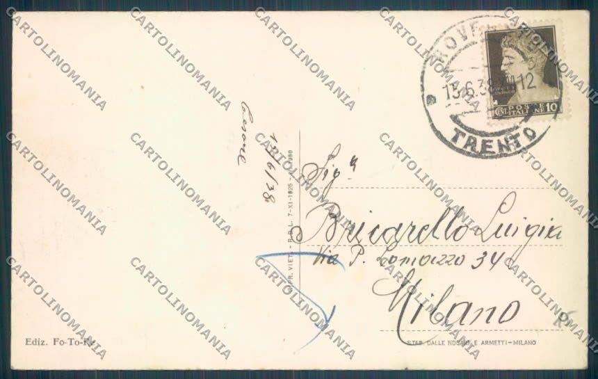 Trento Rovereto MACCHIE cartolina ZB1126 – retro