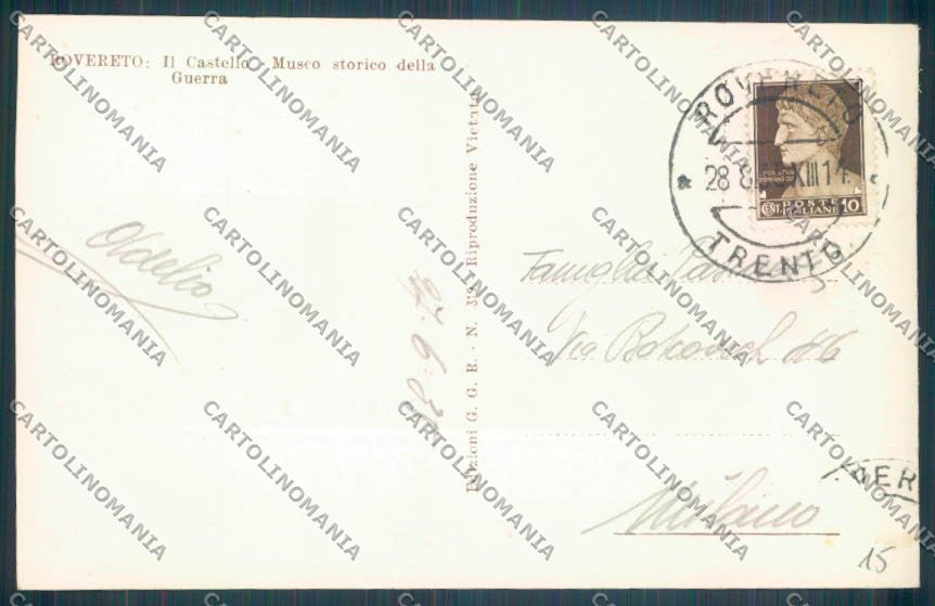 Trento Rovereto Foto cartolina ZB1139 – retro