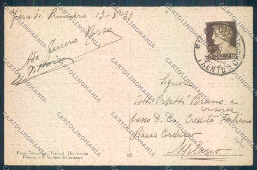 Trento Fiera di Primiero cartolina ZB1164 – retro