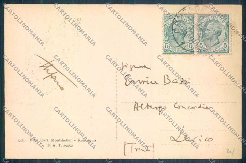 Trento Roncegno Terme cartolina ZB1181 – retro