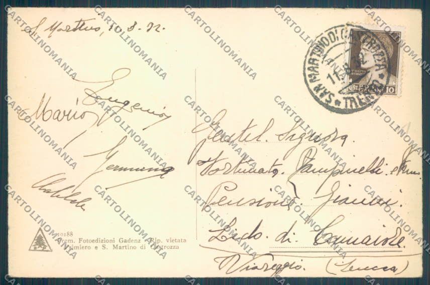 Trento San Martino cartolina ZB1203 – retro