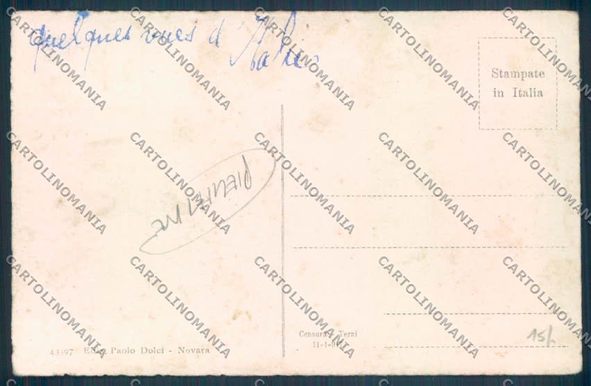Novara Città PIEGHINE cartolina ZB1261 – retro
