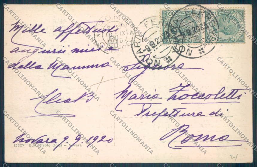 Novara Città cartolina ZB1275 – retro
