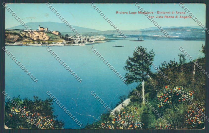 Novara Arona PIEGHE cartolina ZB1308 – fronte