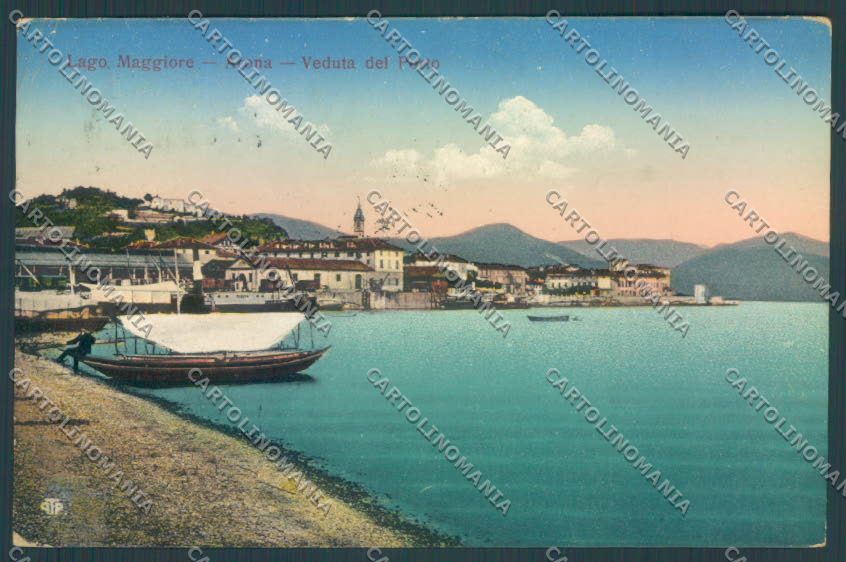 Novara Arona Barca PIEGHINE cartolina ZB1309 – fronte
