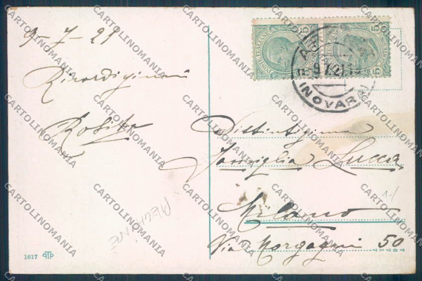 Novara Arona Barca PIEGHINE cartolina ZB1309 – retro