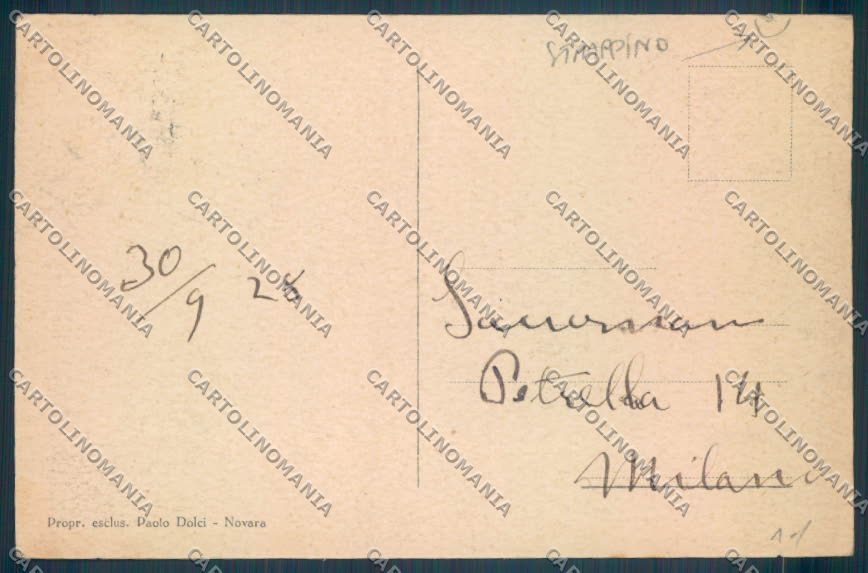 Novara Arona STRAPPINO cartolina ZB1316 – retro