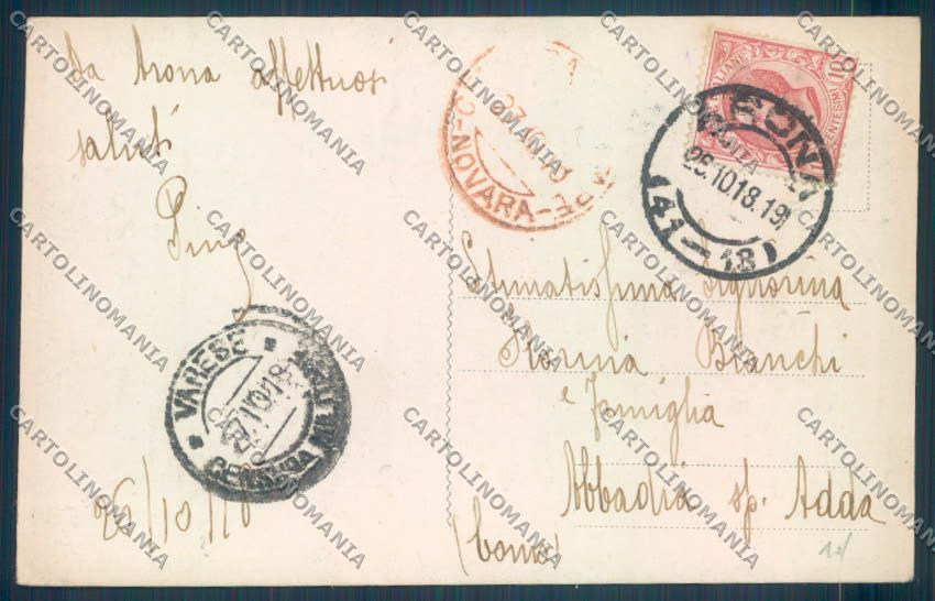 Novara Arona cartolina ZB1327 – retro