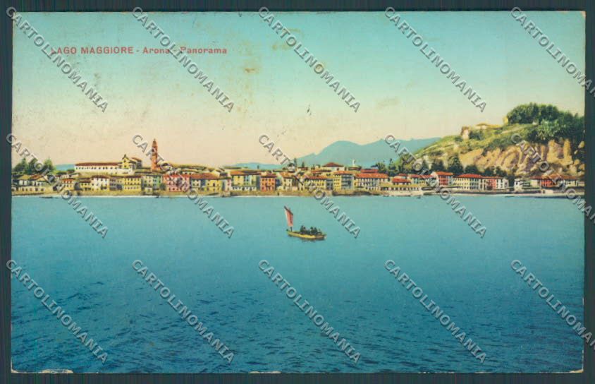 Novara Arona cartolina ZB1328 – fronte