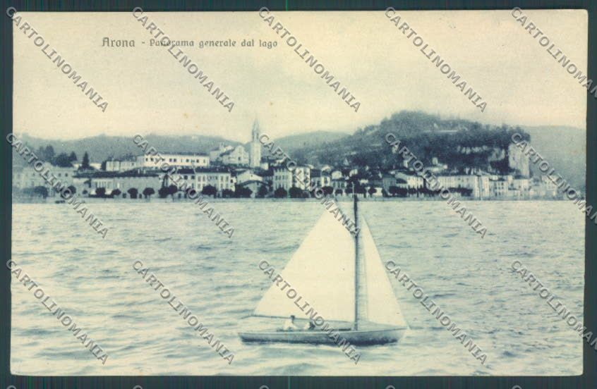 Novara Arona Barca cartolina ZB1332 – fronte