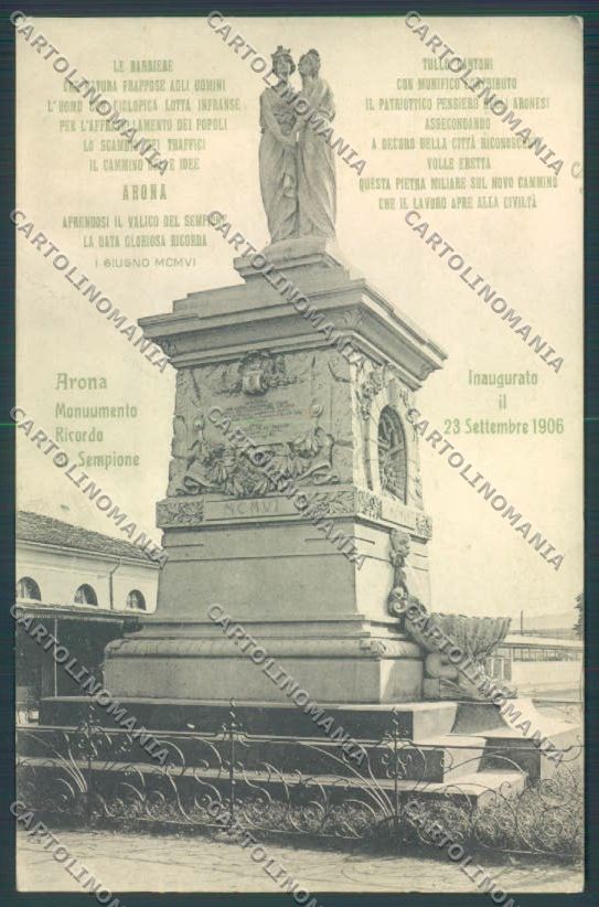 Novara Arona Sempione cartolina ZB1334 – fronte