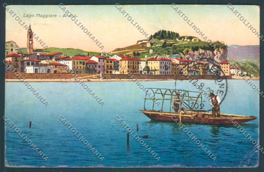 Novara Arona Barca PIEGHE STRAPPINO cartolina ZB1349 – fronte