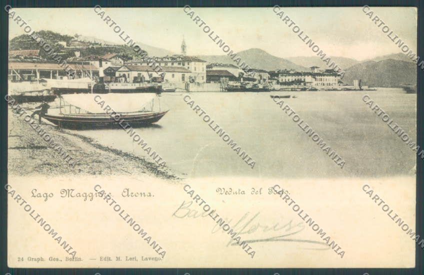 Novara Arona Barca cartolina ZB1359 – fronte