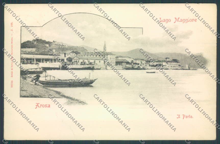 Novara Arona Barca STRAPPINO cartolina ZB1360 – fronte