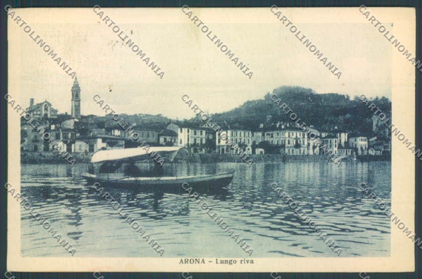 Novara Arona Barca cartolina ZB1366 – fronte