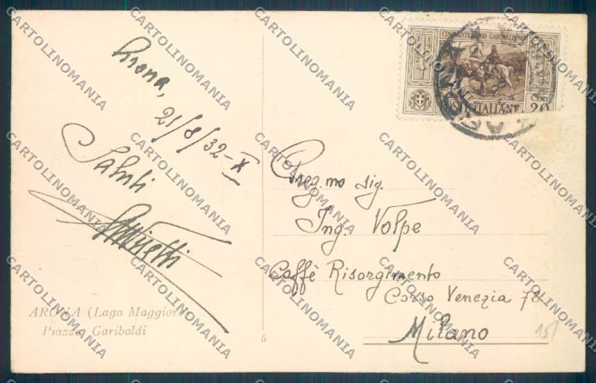 Novara Arona cartolina ZB1367 – retro