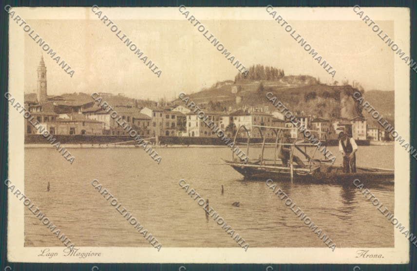 Novara Arona Barca cartolina ZB1373 – fronte