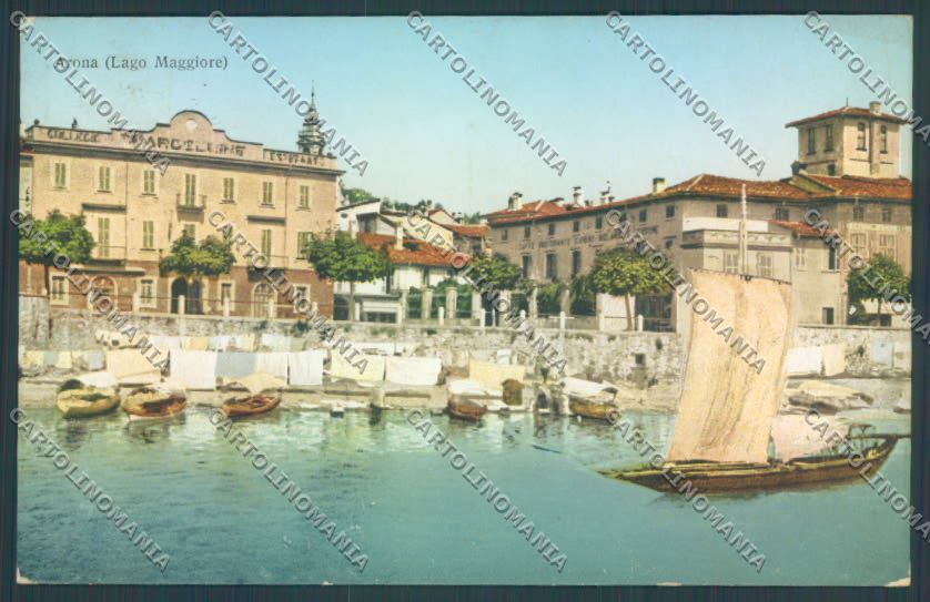 Novara Arona Barca cartolina ZB1374 – fronte