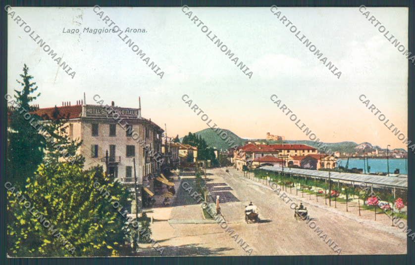 Novara Arona cartolina ZB1375 – fronte