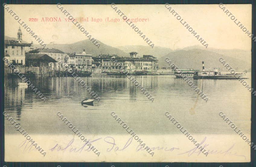 Novara Arona Battello cartolina ZB1377 – fronte