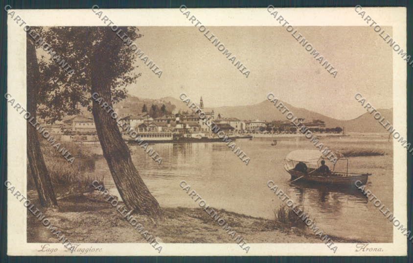 Novara Arona Barca cartolina ZB1387 – fronte
