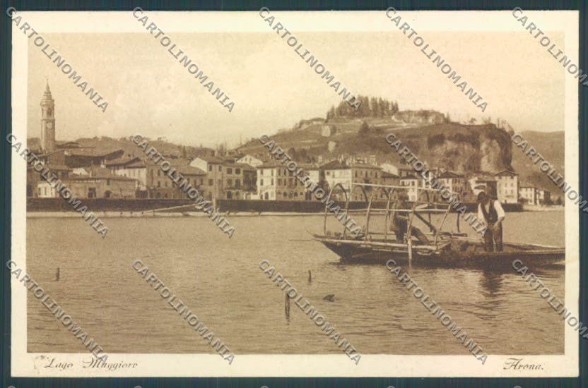 Novara Arona Barca cartolina ZB1388 – fronte