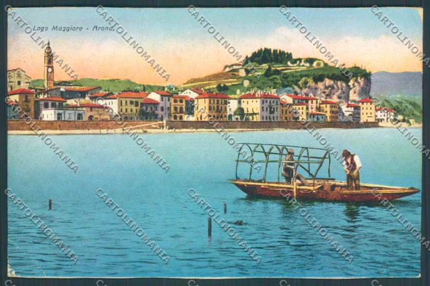 Novara Arona Barca cartolina ZB1389 – fronte
