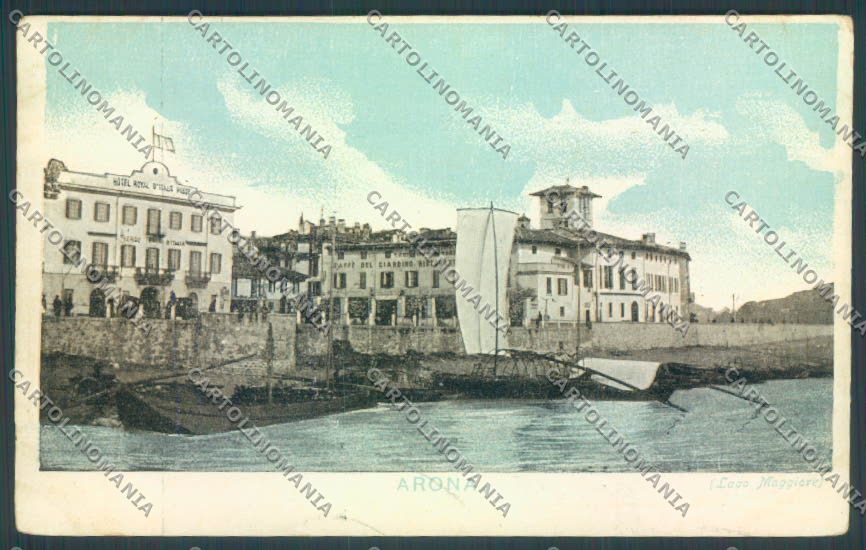 Novara Arona Barca cartolina ZB1392 – fronte