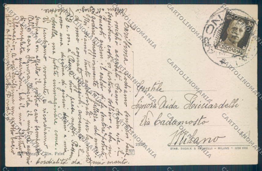 Novara Arona cartolina ZB1407 – retro