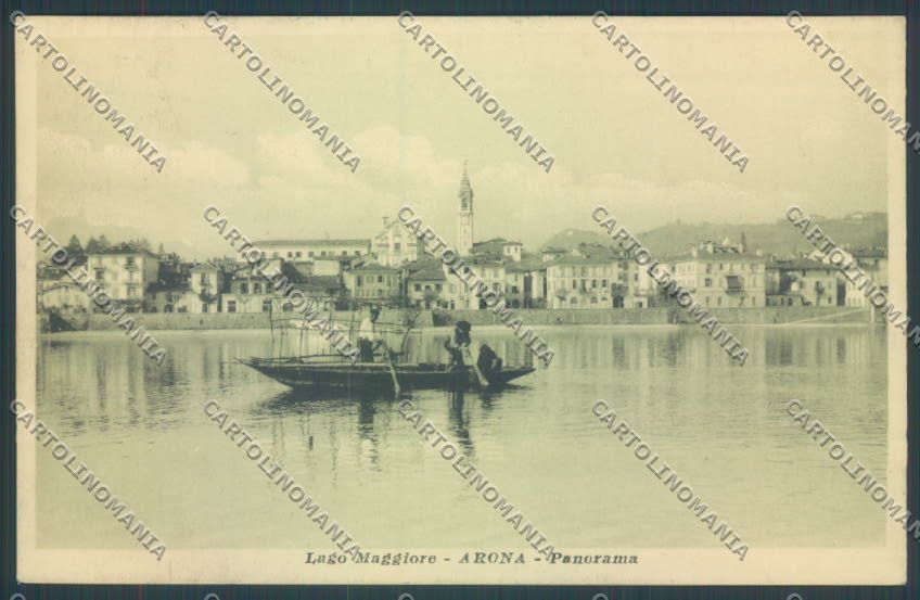 Novara Arona Barca cartolina ZB1421 – fronte