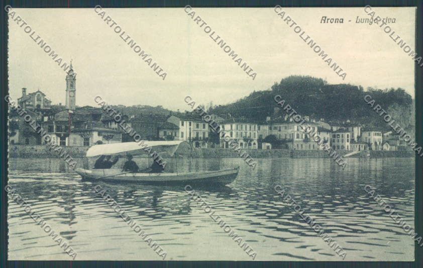 Novara Arona Barca cartolina ZB1426 – fronte