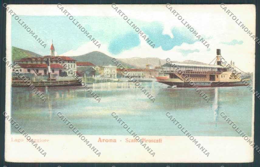Novara Arona Battello cartolina ZB1428 – fronte