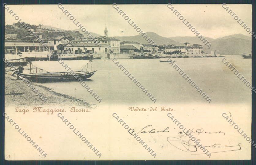 Novara Arona Barca Piroscafo Ticino cartolina ZB1429 – fronte