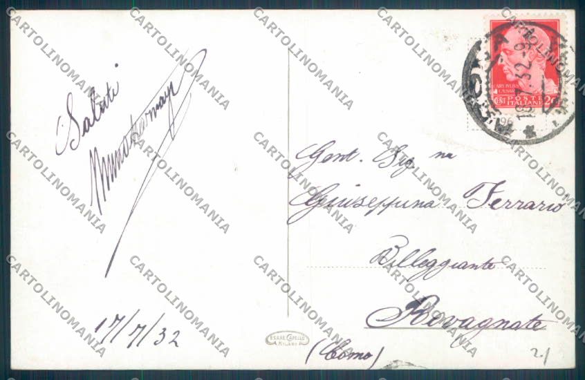 Novara Arona Barca cartolina ZB1437 – retro