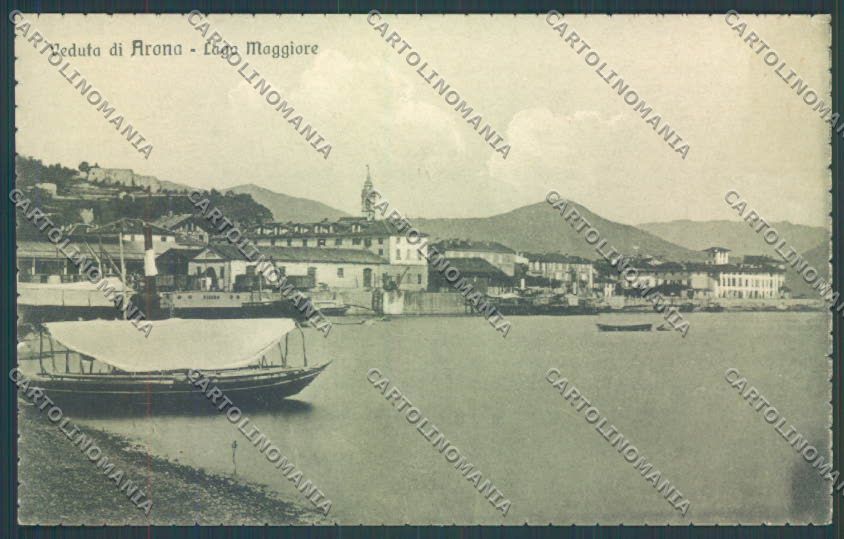 Novara Arona Barca cartolina ZB1438 – fronte