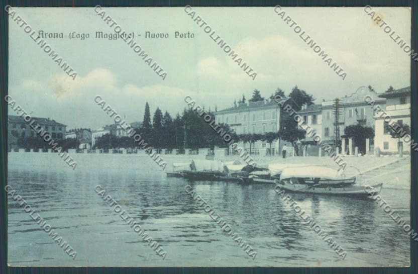 Novara Arona Barca cartolina ZB1446 – fronte