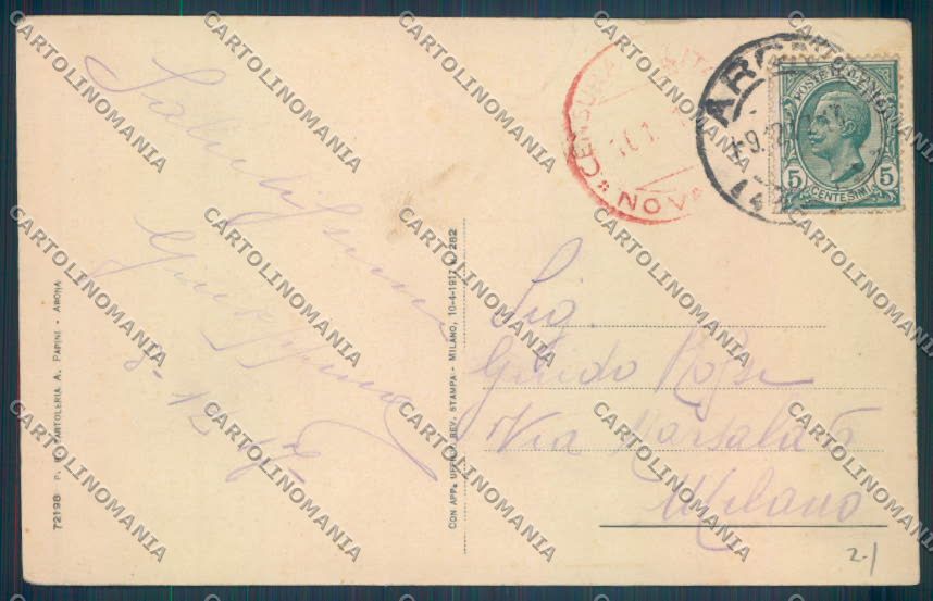 Novara Arona Battello cartolina ZB1447 – retro