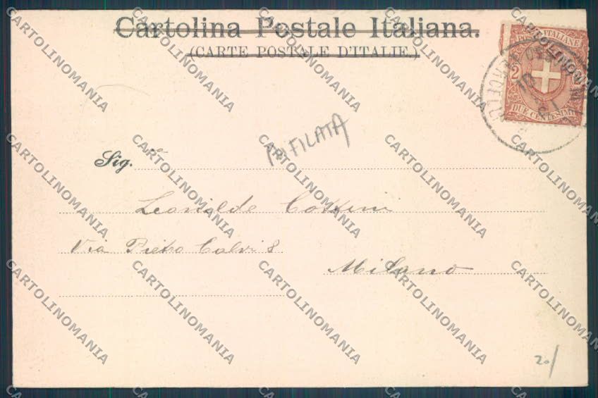 Novara Arona RIFILATA cartolina ZB1449 – retro