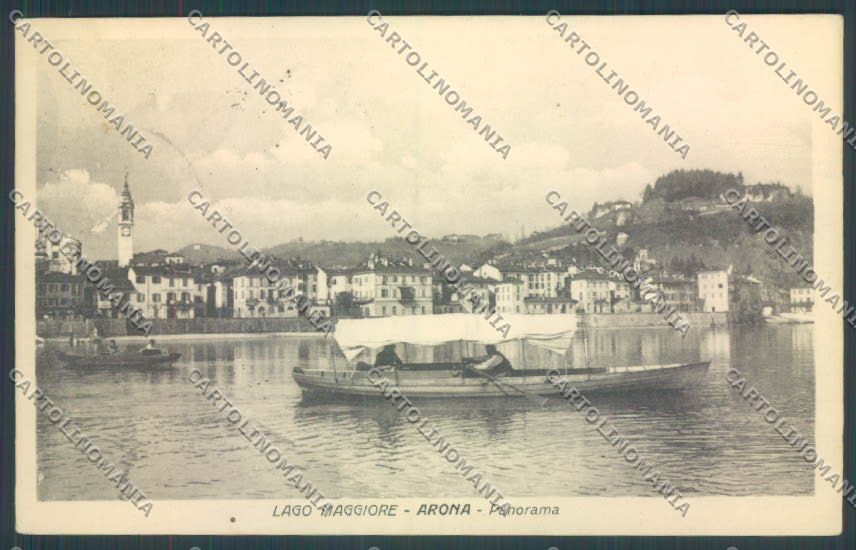 Novara Arona Barca cartolina ZB1450 – fronte