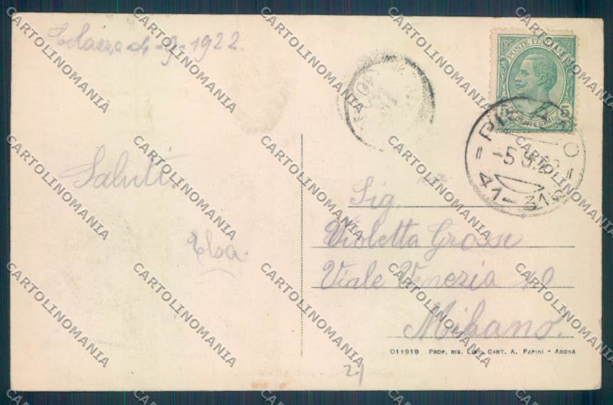 Novara Arona Barca cartolina ZB1450 – retro