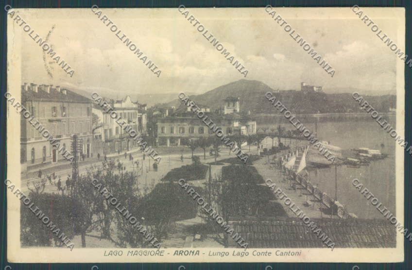 Novara Arona SCOLLATA ABRASA cartolina ZB1455 – fronte