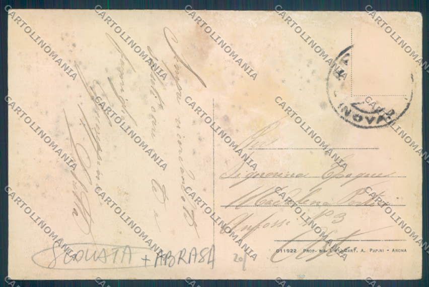 Novara Arona SCOLLATA ABRASA cartolina ZB1455 – retro