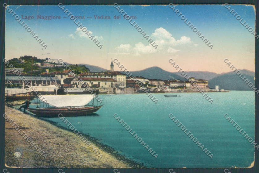 Novara Arona Barca cartolina ZB1458 – fronte