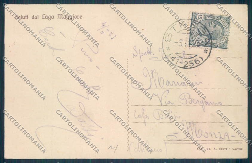Novara Arona San Carlo cartolina ZB1463 – retro