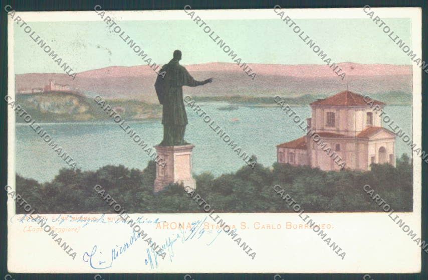 Novara Arona San Carlo cartolina ZB1470 – fronte