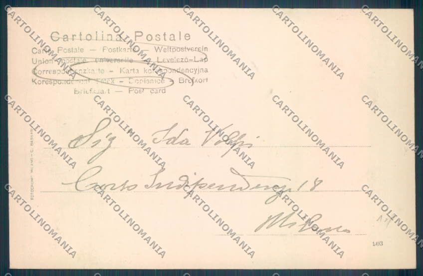 Novara Arona San Carlo cartolina ZB1477 – retro